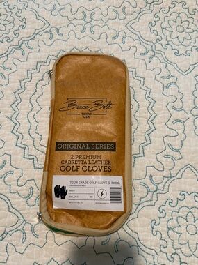 Bruce Bolt Original Series Tan Cabretta Leather Golf Gloves (2-Pack)